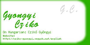 gyongyi cziko business card