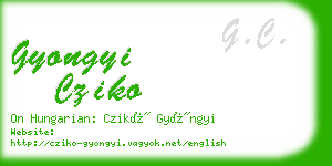 gyongyi cziko business card